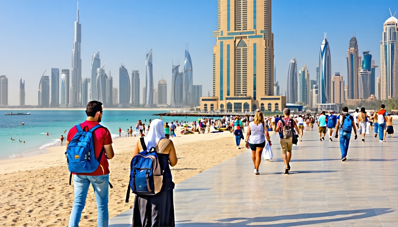 Travelers exploring Dubai’s landmarks